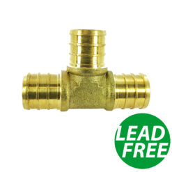 3/4" x 3/4" x 3/4" Tee PEX Crimp Brass Fittings