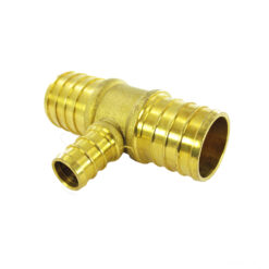 Alternative view of 1" x 1" x 1/2" Tee PEX Crimp Brass Fittings