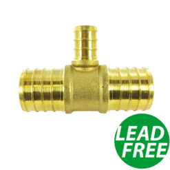 1" x 1" x 1/2" Tee PEX Crimp Brass Fittings