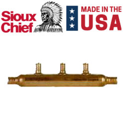 3 port 1/2" PEX Plumbing Manifold Sioux Chief OPEN