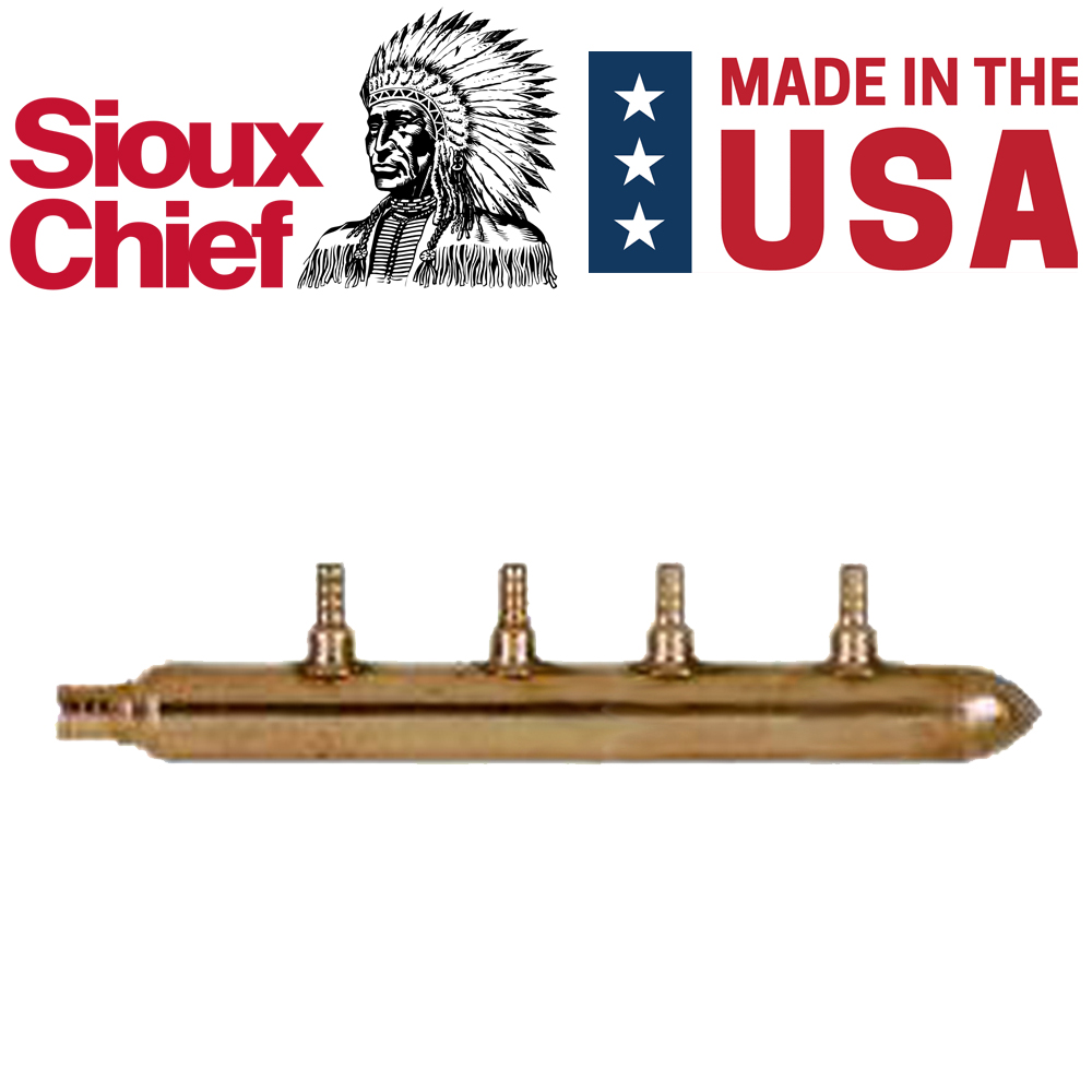 Copper by Sioux Chief 672X0490 CLOSED 4 Port 1/2" PEX Plumbing Manifold 