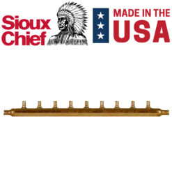 9 port 1/2" PEX Plumbing Manifold Sioux Chief OPEN
