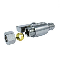 Alternative view of 1/2" PEX x 3/8" OD Ball Valve STRAIGHT Crimp- Shut Offs LEAD FREE 1/4 Turn Stop