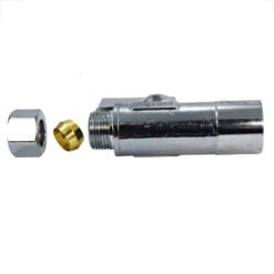 Alternative view of 1/2" Sweat x 3/8" OD Ball Valve STRAIGHT- Shut Offs LEAD FREE 1/4 Turn Stop