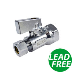 1/2" FIP x 3/8" OD Straight Compression Stop Valve