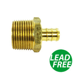 1/2" PEX x 3/4" Male NPT Thread Crimp Fittings