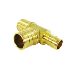 Alternative view of 3/4" x 1/2" x 3/4" Tee PEX Crimp Brass Fittings