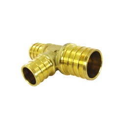 Alternative view of 1" x 3/4" x 3/4" Tee PEX Crimp Brass Fittings
