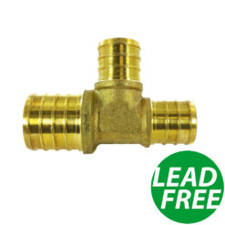 1" x 3/4" x 3/4" Tee PEX Crimp Brass Fittings