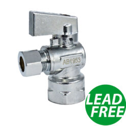 1/2" FIP x 3/8" OD Angled Stop Valve