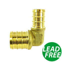 1/2" x 3/4" PEX Elbow Crimp Fittings Brass