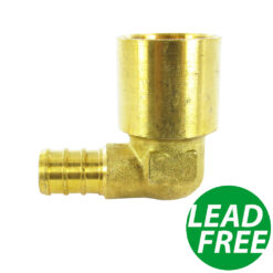1/2" PEX x 3/4" Female Sweat Elbow Adaptor Crimp Fittings