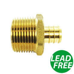 3/4" PEX x 1" Male NPT Thread Crimp Fittings