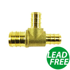 3/4" x 1/2" x 1/2" Tee PEX Crimp Brass Fittings