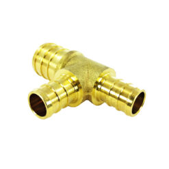 Alternative view of 3/4" x 1/2" x 1/2" Tee PEX Crimp Brass Fittings