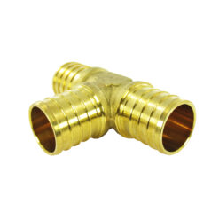 Alternative view of 1" x 1" x 3/4" Tee PEX Crimp Brass Fittings