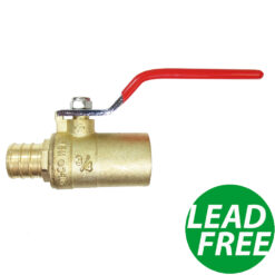 3/4" PEX x 3/4" Female Sweat Brass Ball Valve Shut off Valves Crimp