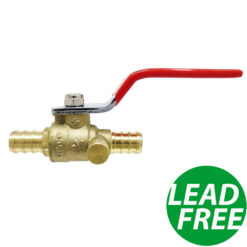 1/2" PEX Brass Ball Valve W/ Drain Shut off Valves Crimp