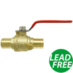 1" PEX Brass Ball Valve W/ Drain Shut off Valves Crimp