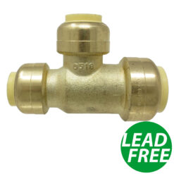 3/4" x 1/2" x 1/2"  Push-Fit Tee Fittings
