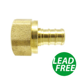 1/2" PEX x 1/2" Female NPT Threaded Swivel Adapter - Brass top and bottom
